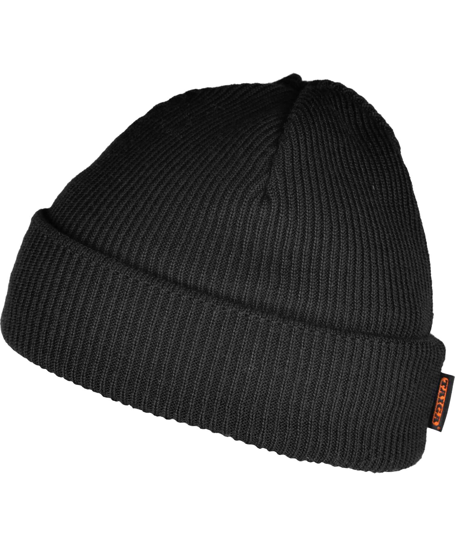 Black knit beanie hat sale